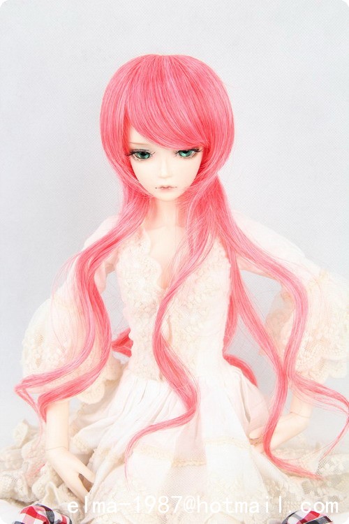 pink and white wig for bjd-001.jpg